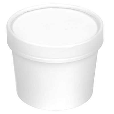 O PE amigável de Eco revestiu os recipientes descartáveis brancos do acondicionamento de alimentos 44oz