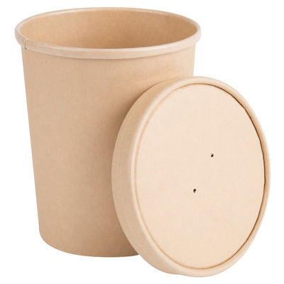copo de papel reciclável descartável da parede de 300g Brown Kraft o único anula o fã o costume do saco que personalizou Logo Paper Cups