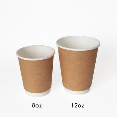 PLA bebendo biodegradável que reveste copos de café dobro recicláveis do papel de parede