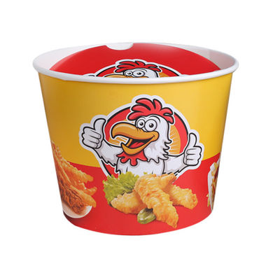 Cubetas de papel do alimento da cubeta de papel de Fried Chicken Bucket Happy Family com tampa