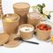 Kraft leva embora bacias de sopa 10oz de papel descartáveis para o recipiente de alimento malogrado do ouro quente do alimento