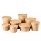 Papel de empacotamento biodegradável da categoria da bacia de salada da bacia de papel em volta da sopa quente bacias de sopa descartáveis pequenas de 20 onças