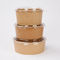Bacias de salada recicláveis do papel de embalagem do costume das bacias do papel de embalagem de Brown 16oz da sopa