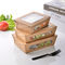 O PE revestiu bacias amigáveis do papel de embalagem de Eco 20oz de 2 dobras a caixa do fast food que leva embora a caixa de embalagem do papel da cookie do sushi da salada