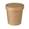 copo de papel reciclável descartável da parede de 300g Brown Kraft o único anula o fã o costume do saco que personalizou Logo Paper Cups
