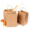Sacos de papel biodegradáveis do empacotamento de alimento Kraft com punho torcido