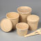 Copo de papel de bambu descartável 8oz 12oz 16oz 26oz 32oz da sopa com tampa