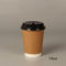 copos de café quentes de 8oz 14oz 16oz/frios de papel descartáveis com a tampa preta dos PP