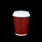 Limite de papel descartável do café vermelho Compostable com a tampa para bebidas quentes