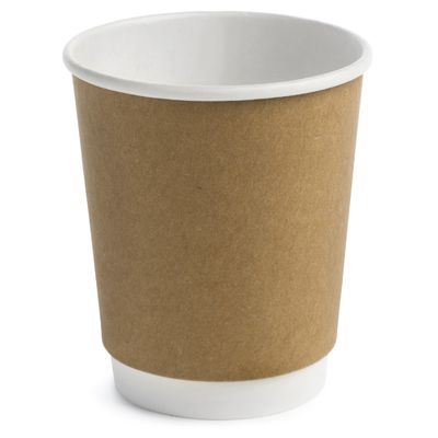 copos biodegradáveis descartáveis café do papel de embalagem de 10oz Brown, suco, leite, recipiente do chá