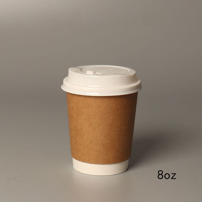 Copos de café Degradable de alta qualidade do papel de embalagem de 8oz 14oz 16oz com tampas