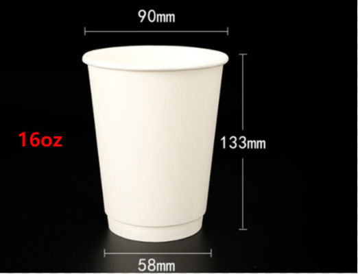 volume feito sob encomenda reciclável de papel descartável dos copos de papel do café dos copos de café 16oz