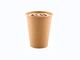 parede descartável dos copos de papel do café de Brown do recipiente de bebida do papel de embalagem de 8oz única