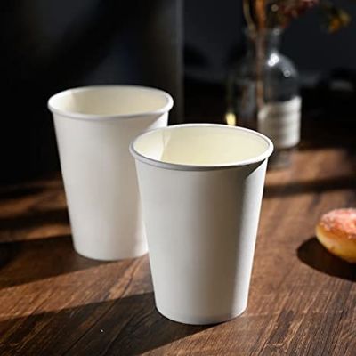 O copo de papel descartável da única bebida quente da parede imprimiu 12oz biodegradável