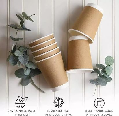 Personalizado leve embora a parede dobro descartável 380ml dos copos de papel do café quente