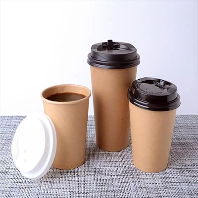 PE de Kraft que reveste copos de café de papel biodegradáveis descartáveis para beber quente